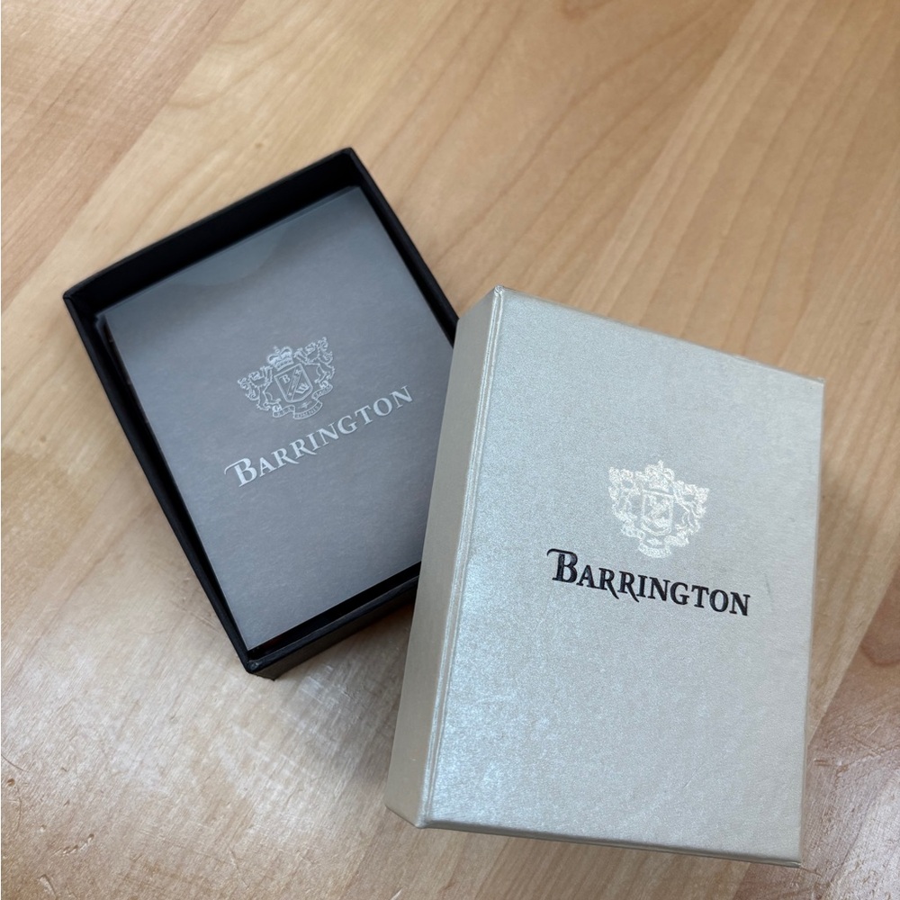 Barrington Brown Moc Croc Leather Money Clip and Card Holder - Picture 4 of 4